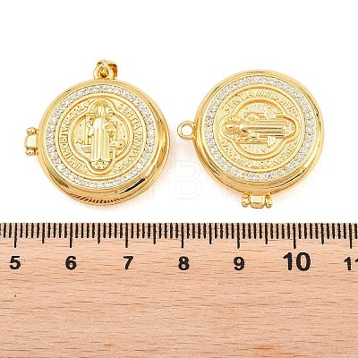Religion Brass Locket Pendants KK-D232-19G-02-1