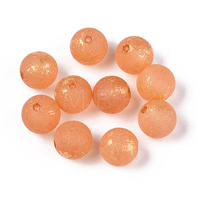 Baking Paint Glass Beads DGLA-N014-8mm-01G-1
