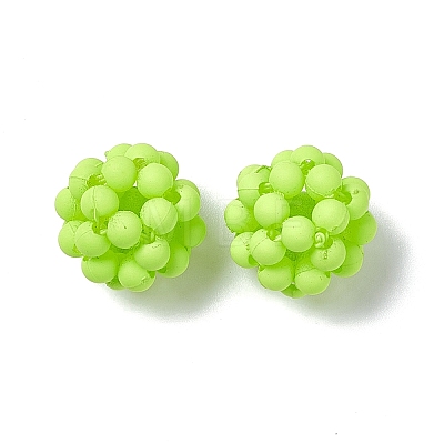 Handmade Plastic Woven Beads KY-P015-04F-1