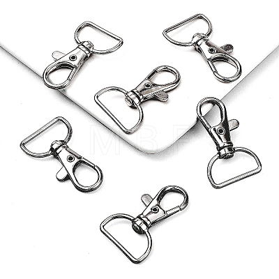 Zinc Alloy Swivel D Rings Lobster Claw Clasps X1-E341-8-B-1