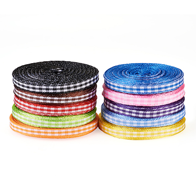 10Rolls 10 Colors Polyester Ribbon OCOR-TA0001-36A-1