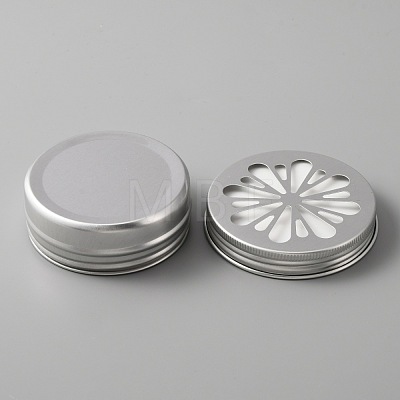 Aluminium Shallow Round Candle Tins AJEW-WH0312-58E-1