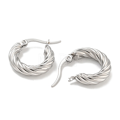 304 Stainless Steel Hoop Earring EJEW-F257-20P-01-1