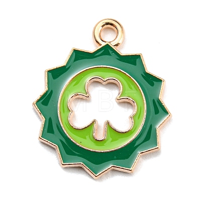 Saint Patrick's Day Alloy Enamel Pendants ENAM-G222-01D-02-1