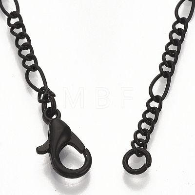 Brass Coated Iron Curb Chain Necklace Making MAK-T006-04A-1