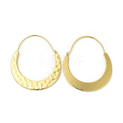 Brass Teardrop Hoop Earrings for Women EJEW-H092-10G-1