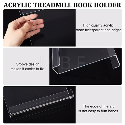 Acrylic Treadmill Book Holder ODIS-WH0043-12-1