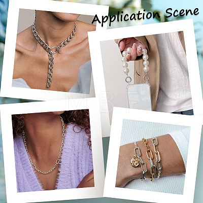 24Pcs 6 Styles Zinc Alloy Spring Gate Rings FIND-SP0001-11-1