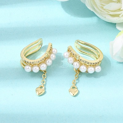Brass Micro Pave Cubic Zirconia Cuff Earrings CU-CBAE7DF-37G-1