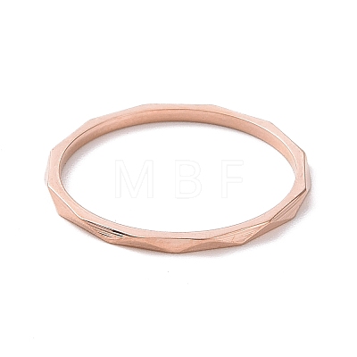 201 Stainless Steel Rhombus Finger Ring for Women RJEW-I089-52RG-1