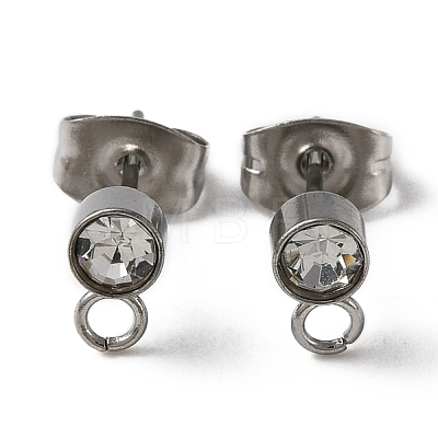 304 Stainless Steel Stud Earrings Findings STAS-WH0029-44B-P-1