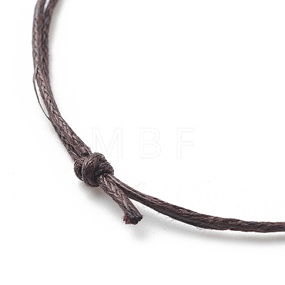 Alloy Heart Beaded Cord Bracelet BJEW-PH01485-01-1