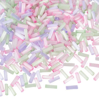 900Pcs 3 Colors Glass Bugle Beads SEED-TADJ0001-01-1