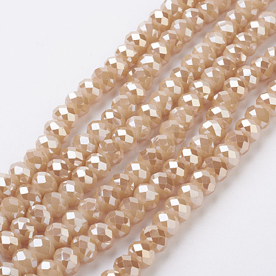 Electroplate Glass Beads Strands EGLA-D020-8x5mm-76-1