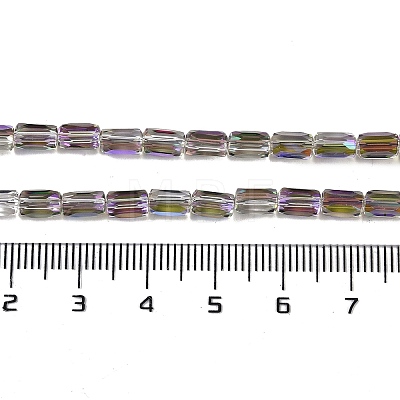 Electroplate Glass Beads Strands GLAA-Q101-02A-HP02-1