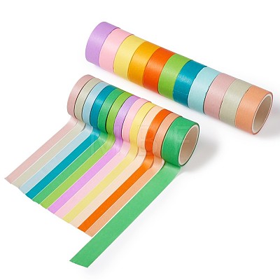 12 Colors DIY Scrapbook Decorative Adhesive Tapes DIY-TA0002-40-1