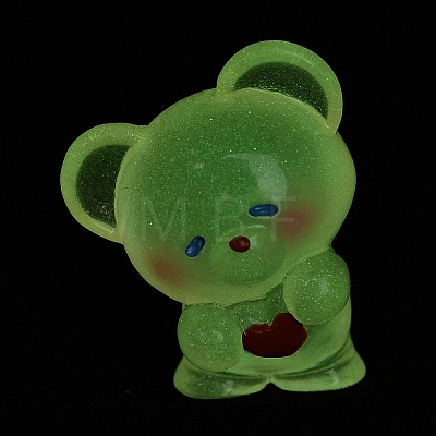Luminous Resin Cute Little Bear Ornaments RESI-Z008-01B-1