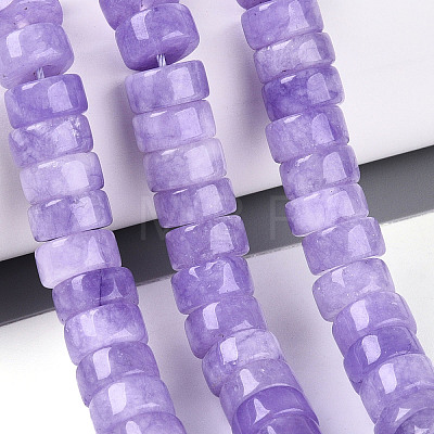 Dyed Natural White Jade Beads Strands G-T143-17F-1