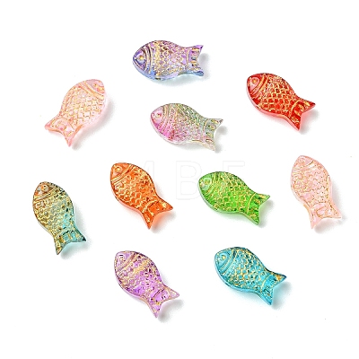 45Pcs 9 Colors Electroplate Transparent Glass Beads EGLA-YW0005-62-1