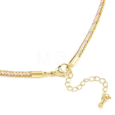 Braided Polycotton Cord Necklaces Making MAK-F038-B14-G-1
