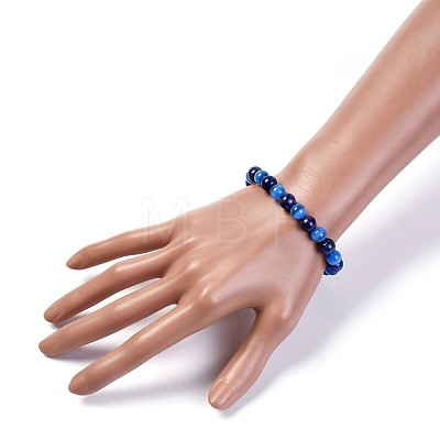 Natural Lapis Lazuli(Dyed) Stretch Bracelets BJEW-JB04506-04-1