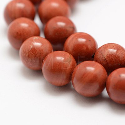 Natural Red Jasper Beads Strands G-E375-8mm-03-1