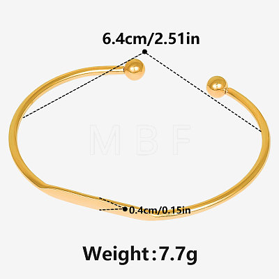 304 Stainless Steel Cuff Bangles IL3957-2-1