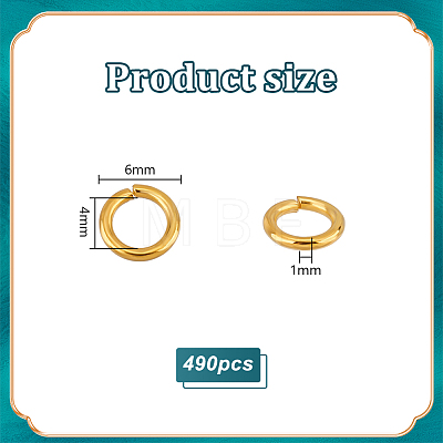 Brass Jump Rings KK-PH0006-6mm-G-1