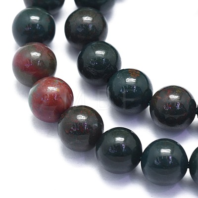 Natural Bloodstone Beads Strands G-K310-C04-8mm-1