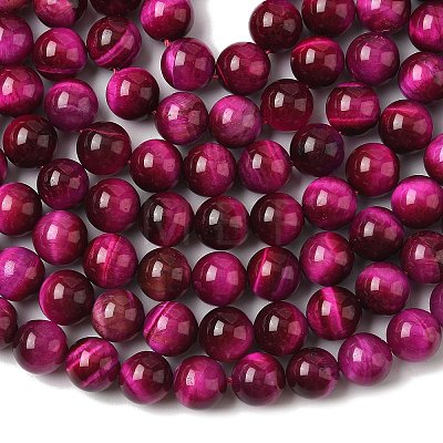 Natural Rose Tiger Eye Beads Strands X-G-G099-10mm-3-1