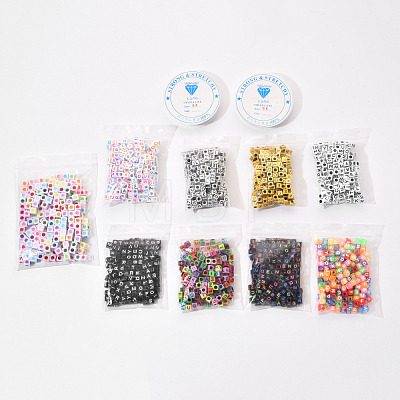 1800Pcs 200Pcs/Style 9 Styles DIY Jewelry Set Making DIY-YW0002-15-1