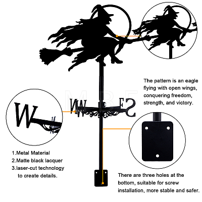 Orangutan Iron Wind Direction Indicator AJEW-WH0265-0012-1