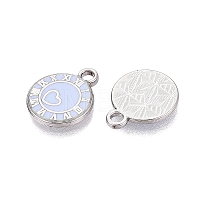 Rack Plating Alloy Enamel Pendants ENAM-N070-01A-03P-03-1