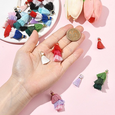 24Pcs 12 Styles Polycotton(Polyester Cotton) Tassel Pendant Decorations FIND-YW0012-77-1