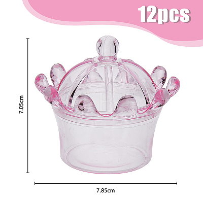 Crown Shaped Plastic Candy Box AJEW-WH0033-08C-1