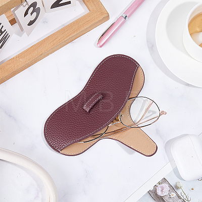 1Pc PU Leather Glasses Case AJEW-CN0006-94I-1