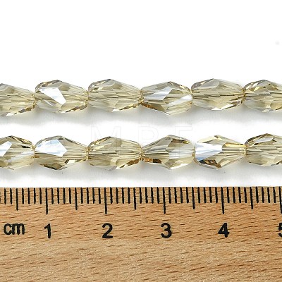 Transparent Electroplate Glass Beads Strands X-GLAA-K064-03B-PL01-1