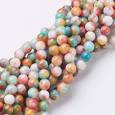 Jade Beads Strands G-D264-6mm-XH14-1