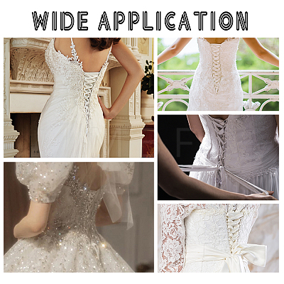 Satin Wedding Dress Back Tie Rope SRIB-WH0011-039A-1