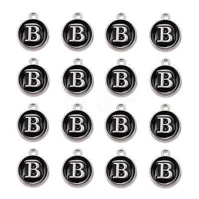 Platinum Plated Alloy Charms LS-ENAM-S118-02B-P-1