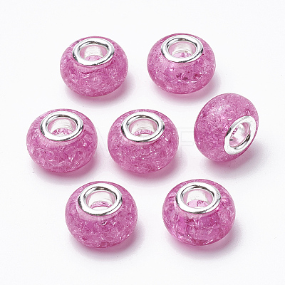 Crackle Resin European Beads RPDL-S012-B06-1