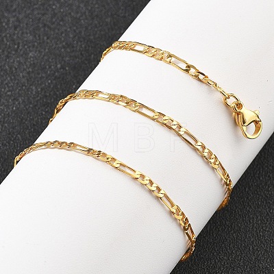 Brass Figaro Chains Necklaces for Women NJEW-D302-29G-1