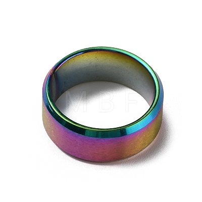Titanium Steel Wide Band Finger Rings for Women Men RJEW-WH0009-13D-M-1