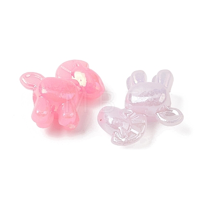 UV Plating Opaque Acrylic Beads OACR-G058-03-1