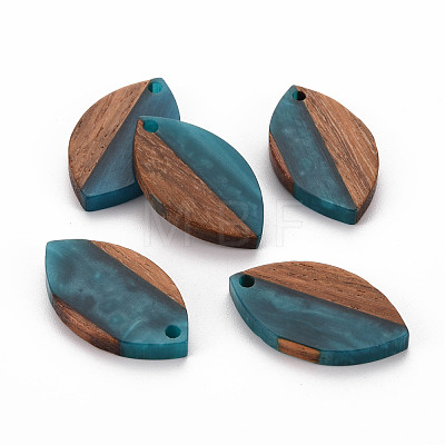 Resin & Walnut Wood Pendants X-RESI-S389-074-1