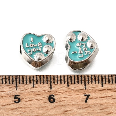 Alloy Enamel European Beads MPDL-F020-07P-1