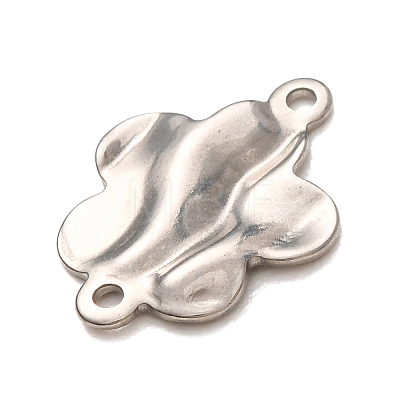 304 Stainless Steel Textured Links Connector Charms STAS-K302-02G-P-1