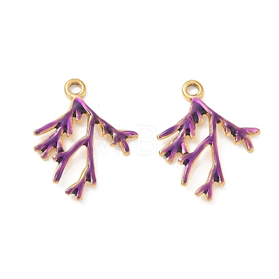 304 Stainless Steel Enamel Pendants STAS-Q119-12G-05-1