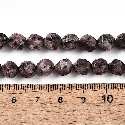 Dyed Natural Sesame Jasper Beads Strands G-T139-8mm-47D-1