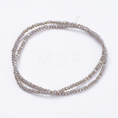 Electroplate Glass Beads Strands GLAA-F078-HR04-1